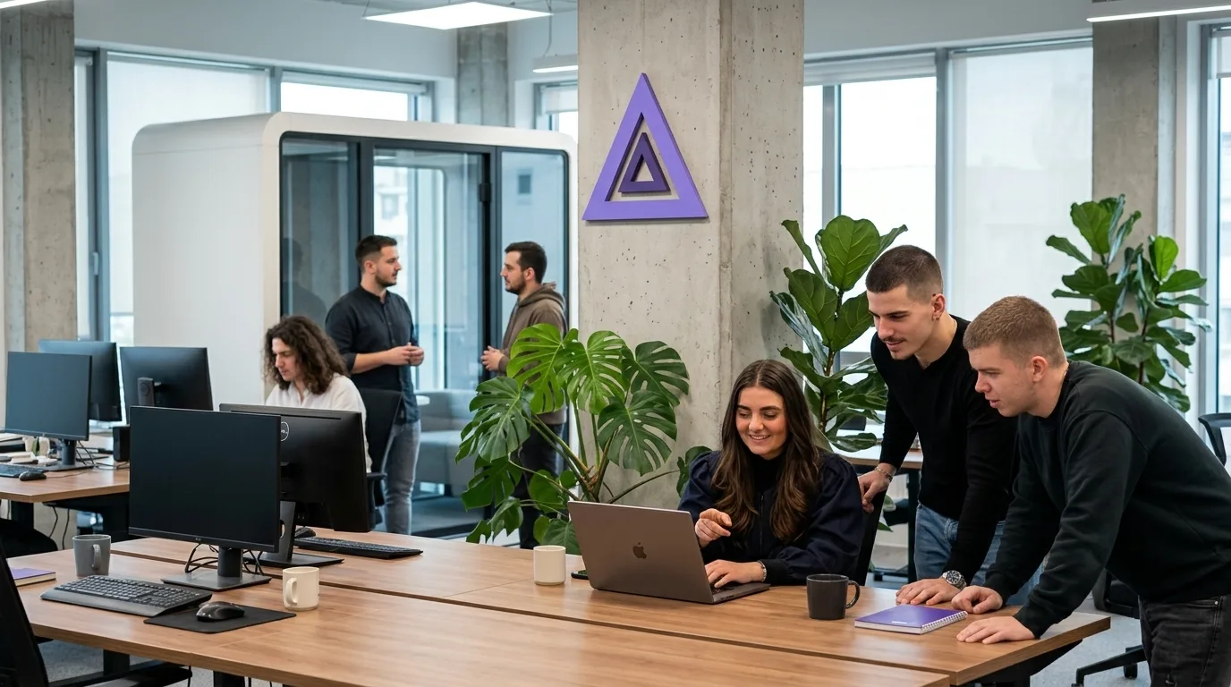 The Asaasin team collaborating in the office